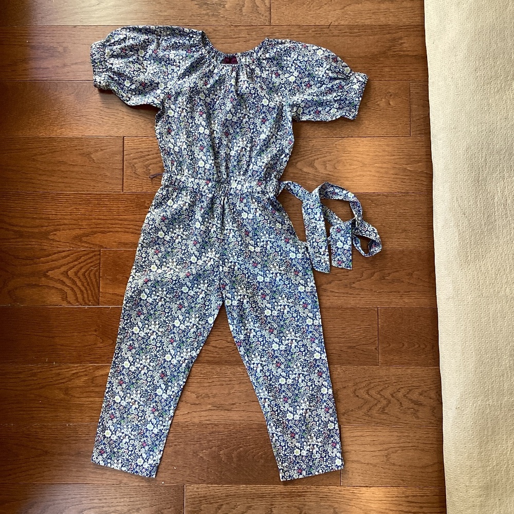 Liberty cotton girls floral jumpsuit